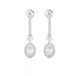 1/2 ctw Oval Lab Grown Diamond Drop Earrings