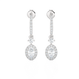 1/2 ctw Oval Lab Grown Diamond Drop Earrings
