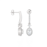 1/2 ctw Oval Lab Grown Diamond Drop Earrings
