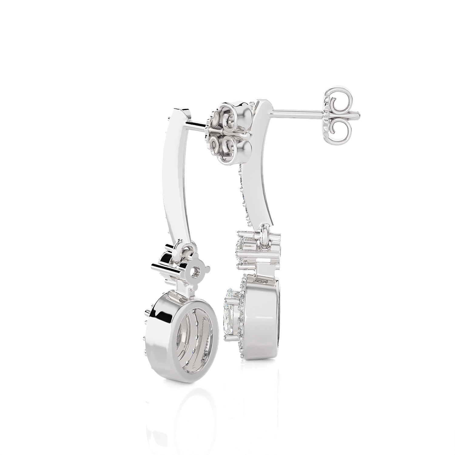 1/2 ctw Oval Lab Grown Diamond Drop Earrings