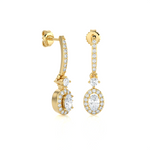 1/2 ctw Oval Lab Grown Diamond Drop Earrings