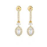 1/2 ctw Oval Lab Grown Diamond Drop Earrings