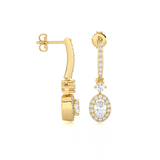 1/2 ctw Oval Lab Grown Diamond Drop Earrings