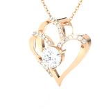 1  ctw Round Lab Grown Diamond Heart Pendant