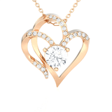 1  ctw Round Lab Grown Diamond Heart Pendant