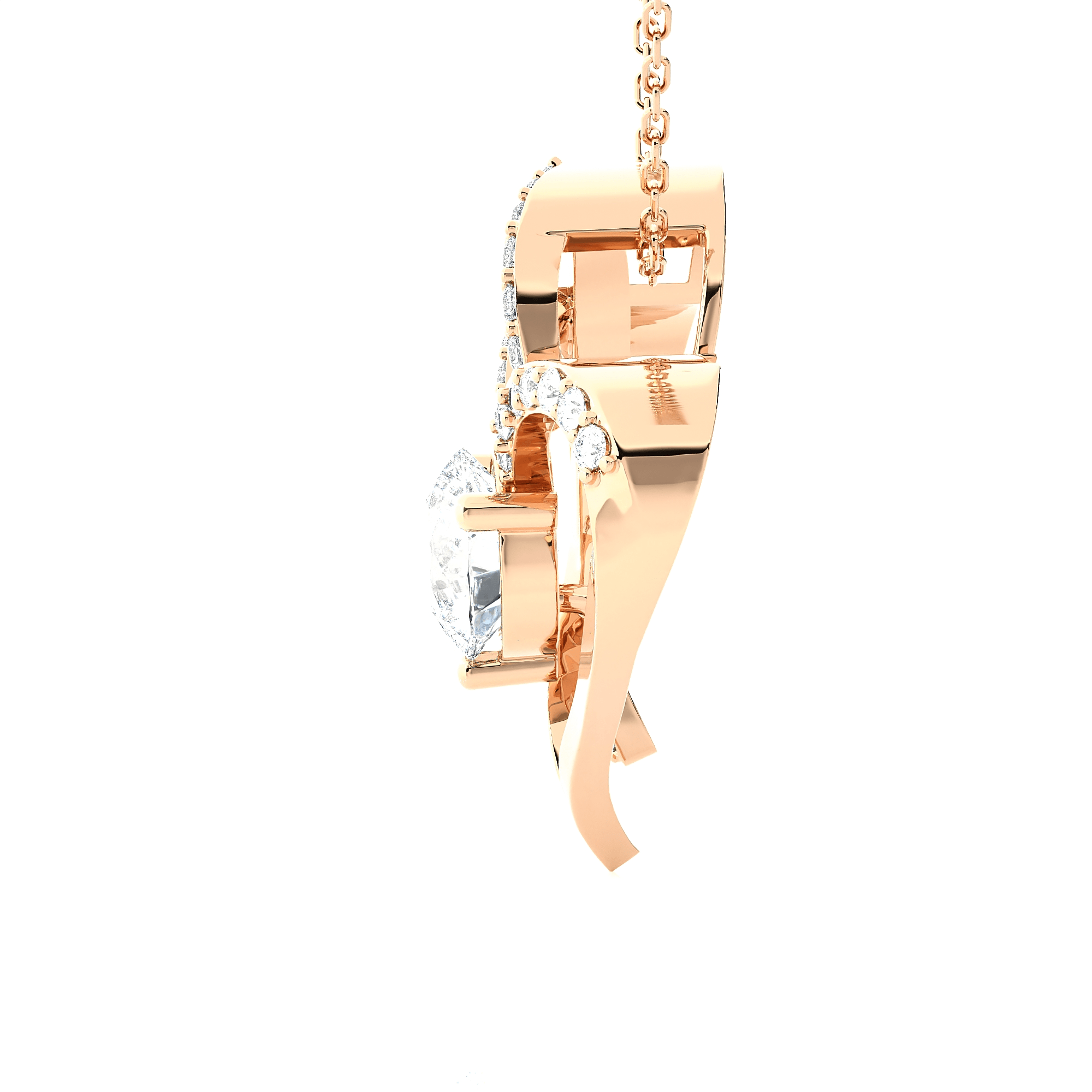 1  ctw Round Lab Grown Diamond Heart Pendant