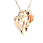 1  ctw Round Lab Grown Diamond Heart Pendant