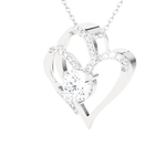 1  ctw Round Lab Grown Diamond Heart Pendant