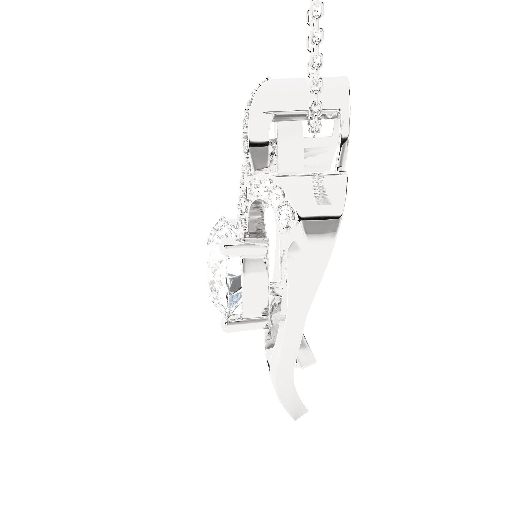 1  ctw Round Lab Grown Diamond Heart Pendant