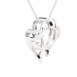 1  ctw Round Lab Grown Diamond Heart Pendant