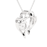1  ctw Round Lab Grown Diamond Heart Pendant