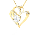 1  ctw Round Lab Grown Diamond Heart Pendant