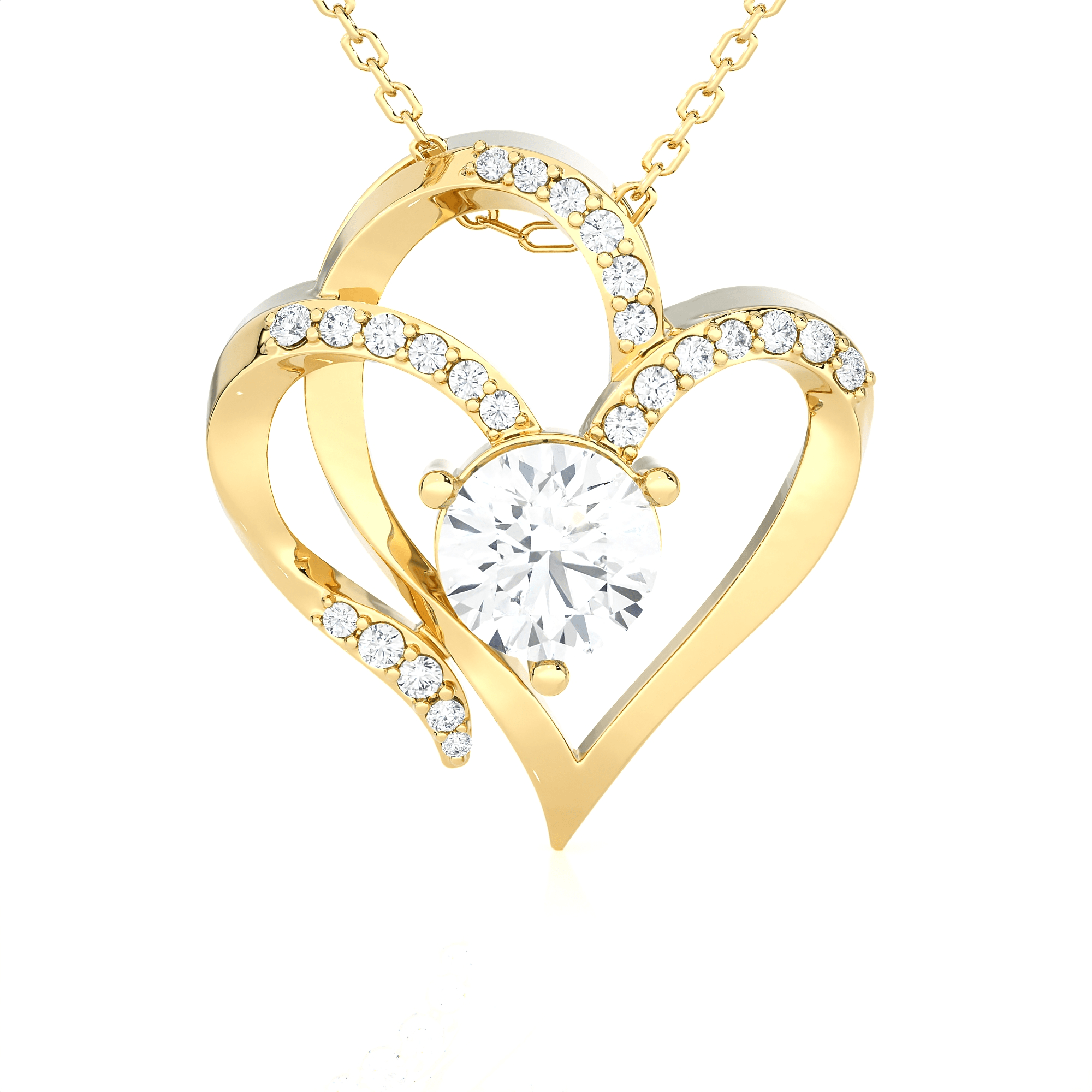 1  ctw Round Lab Grown Diamond Heart Pendant