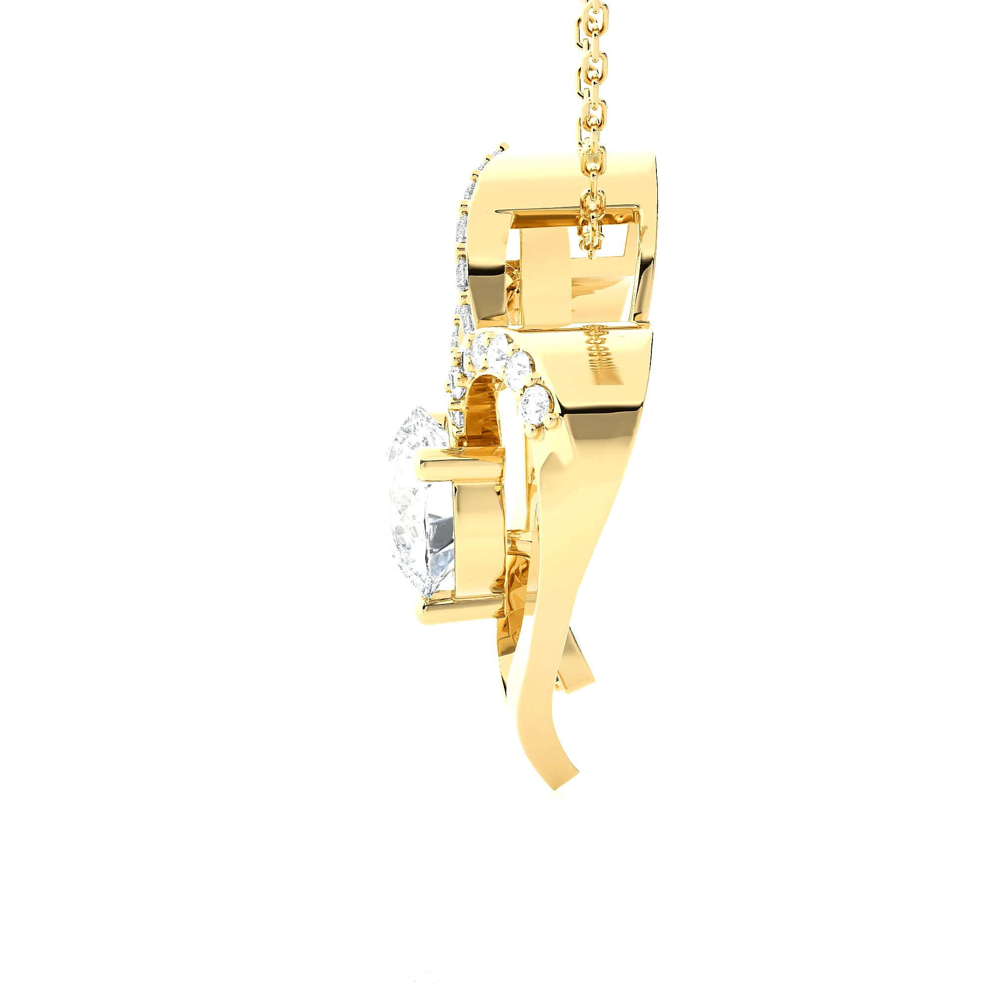 1  ctw Round Lab Grown Diamond Heart Pendant