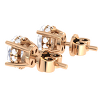 Oval Lab Grown Diamond Halo Stud Earrings
