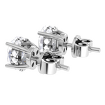 Oval Lab Grown Diamond Halo Stud Earrings