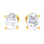 Oval Lab Grown Diamond Halo Stud Earrings