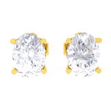 Oval Lab Grown Diamond Halo Stud Earrings