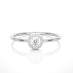 1/8 ctw Round Lab Grown Diamond Halo Engagement Ring