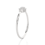 1/8 ctw Round Lab Grown Diamond Halo Engagement Ring