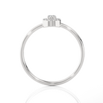 1/8 ctw Round Lab Grown Diamond Halo Engagement Ring