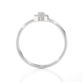 1/8 ctw Round Lab Grown Diamond Halo Engagement Ring