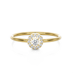 1/8 ctw Round Lab Grown Diamond Halo Engagement Ring