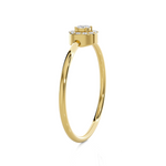 1/8 ctw Round Lab Grown Diamond Halo Engagement Ring