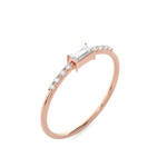 1/6 ctw Emerald-Cut Lab Grown Diamond Ring