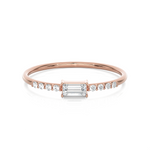 1/6 ctw Emerald-Cut Lab Grown Diamond Ring