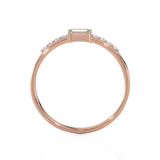 1/6 ctw Emerald-Cut Lab Grown Diamond Ring