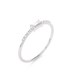 1/6 ctw Emerald-Cut Lab Grown Diamond Ring