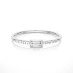 1/6 ctw Emerald-Cut Lab Grown Diamond Ring