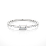 1/6 ctw Emerald-Cut Lab Grown Diamond Ring