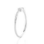 1/6 ctw Emerald-Cut Lab Grown Diamond Ring