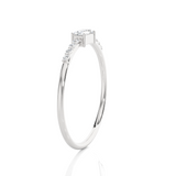 1/6 ctw Emerald-Cut Lab Grown Diamond Ring