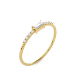 1/6 ctw Emerald-Cut Lab Grown Diamond Ring