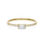 1/6 ctw Emerald-Cut Lab Grown Diamond Ring