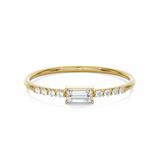 1/6 ctw Emerald-Cut Lab Grown Diamond Ring