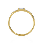 1/6 ctw Emerald-Cut Lab Grown Diamond Ring