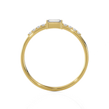 1/6 ctw Emerald-Cut Lab Grown Diamond Ring