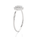 5/8 ctw Oval Lab Grown Diamond Halo Engagement Ring