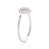 5/8 ctw Oval Lab Grown Diamond Halo Engagement Ring