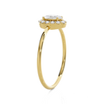 5/8 ctw Oval Lab Grown Diamond Halo Engagement Ring