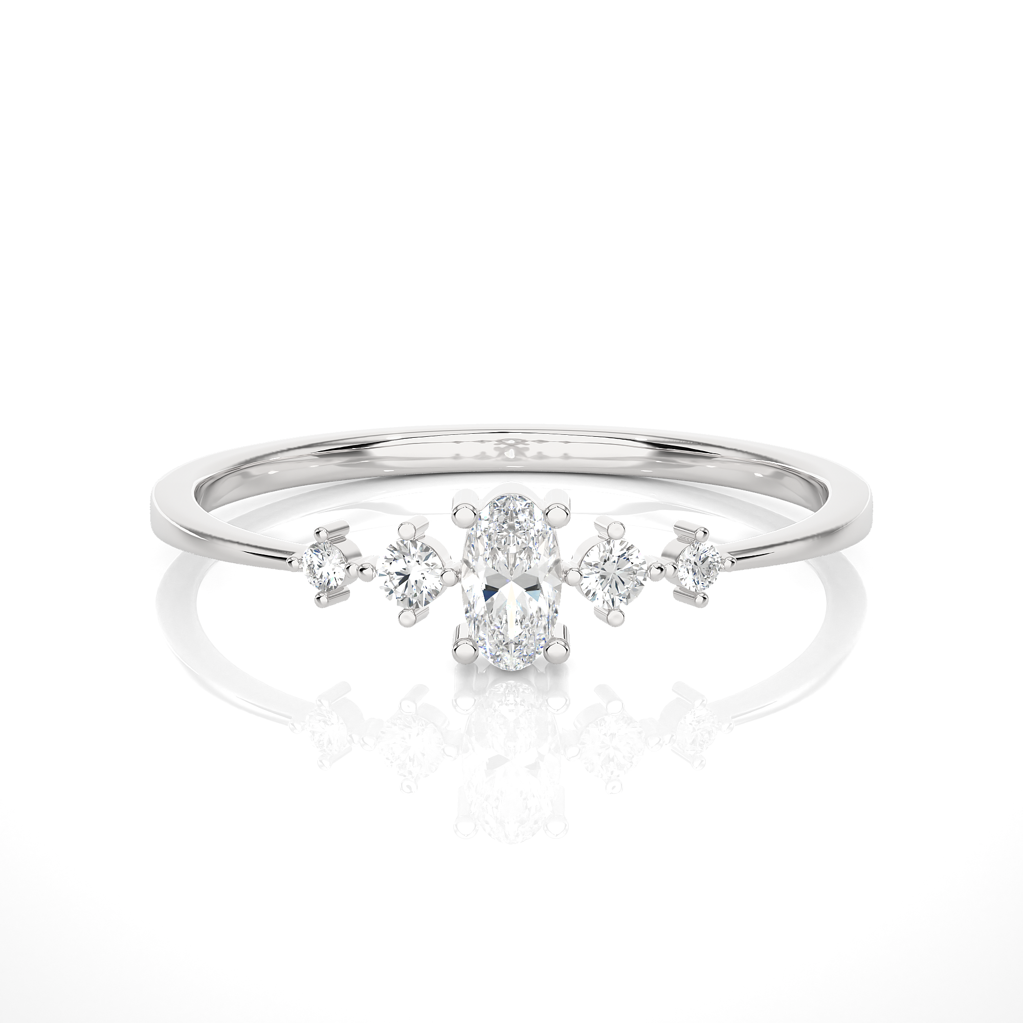 1/5 ctw Round Lab Grown Diamond Ring