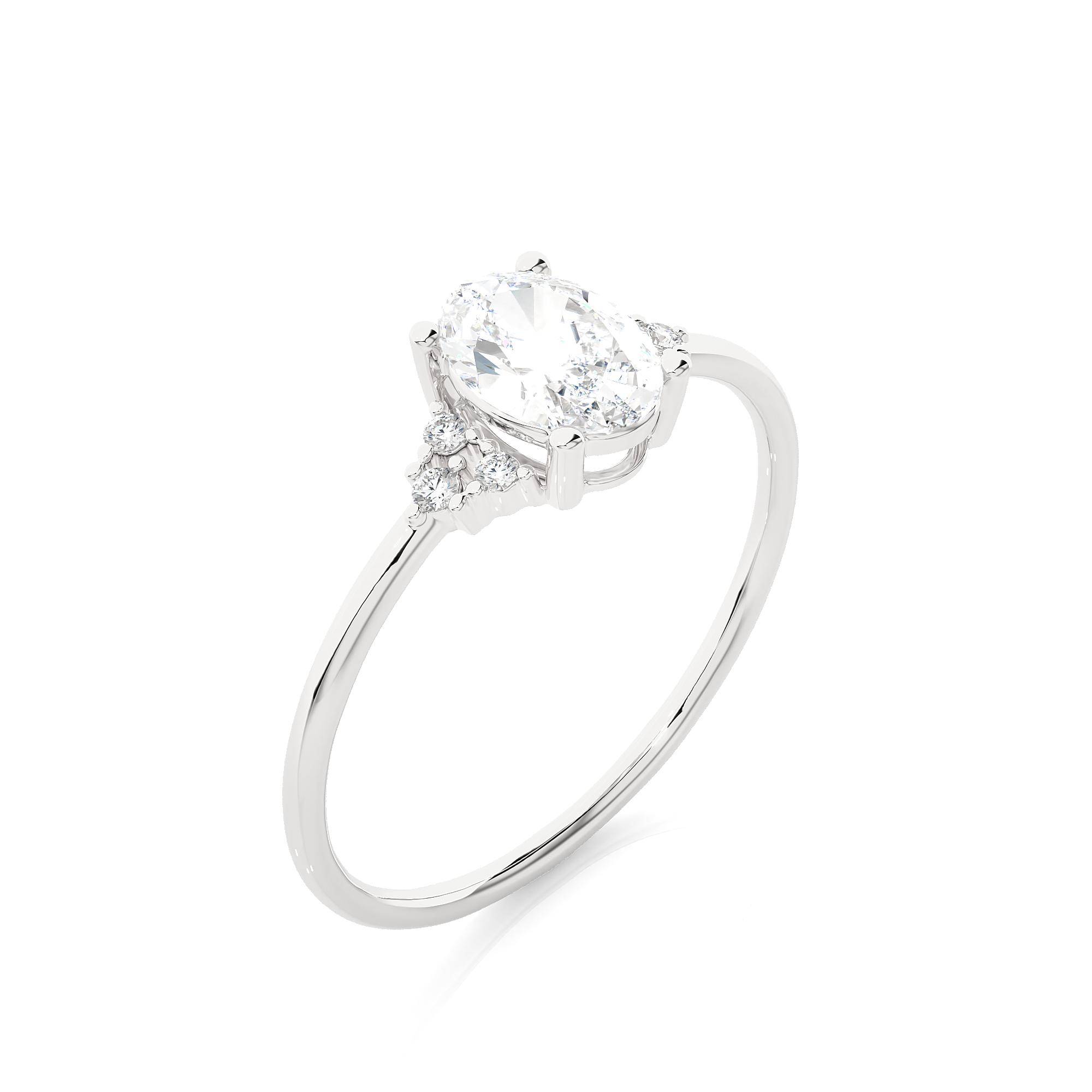 3/4 ctw Round Lab Grown Diamond Ring