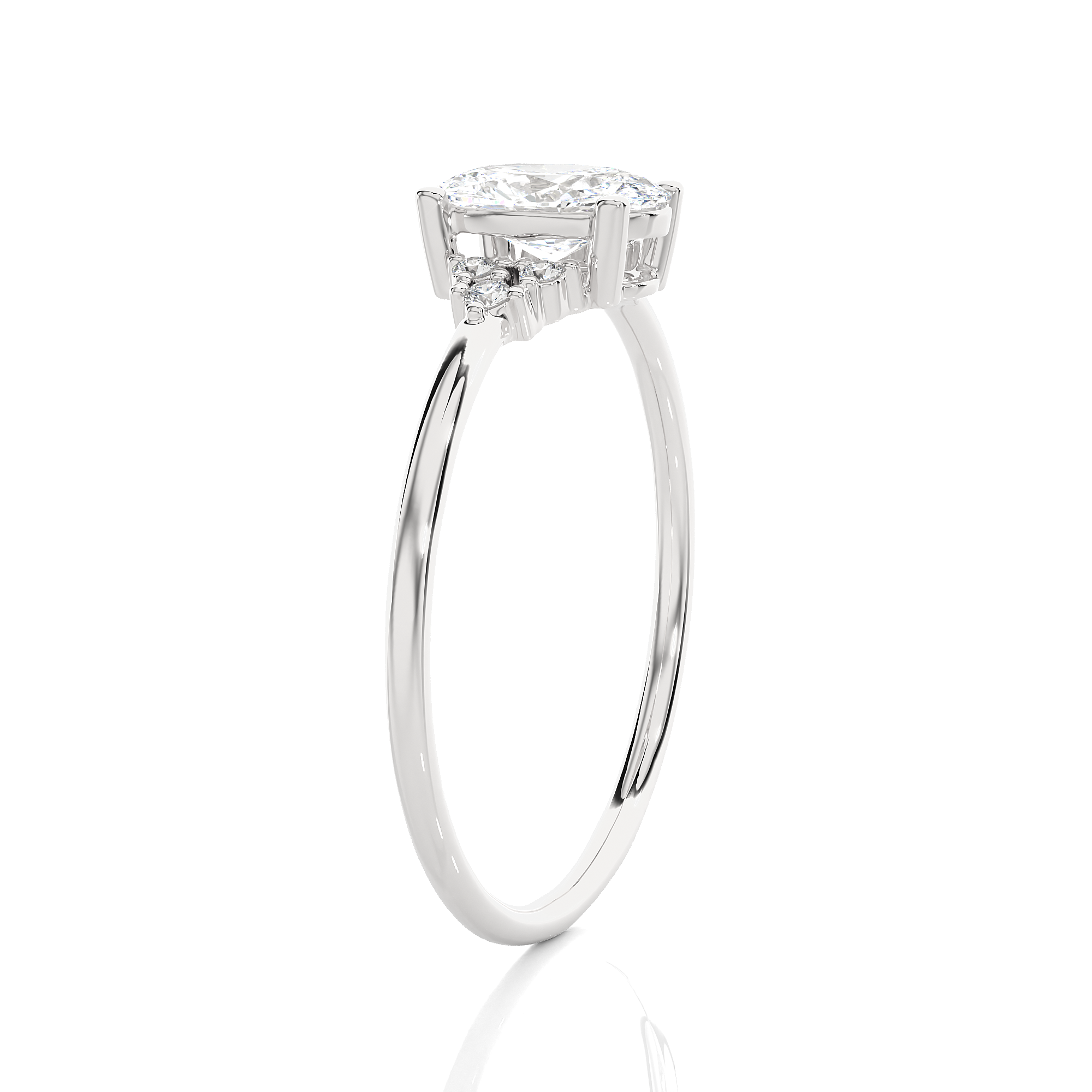 3/4 ctw Round Lab Grown Diamond Ring
