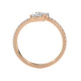 1 1/5 ctw Pear-Shaped Lab Grown Diamond Ring