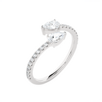 1 1/5 ctw Pear-Shaped Lab Grown Diamond Ring