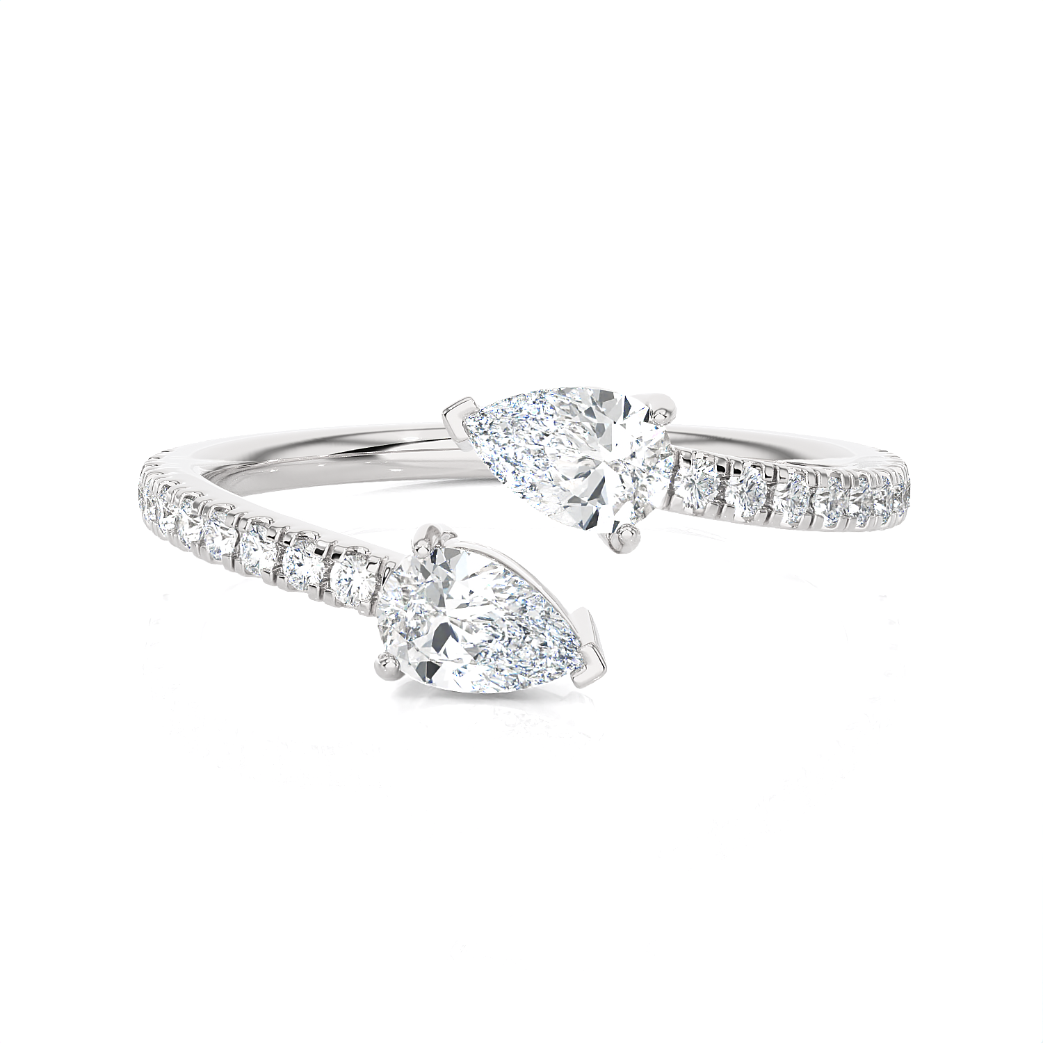 1 1/5 ctw Pear-Shaped Lab Grown Diamond Ring